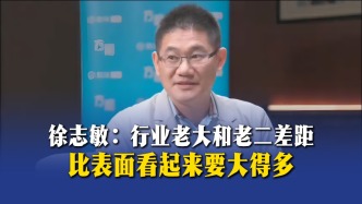 徐志敏：行業(yè)老大和老二差距，比表面看起來要大得多