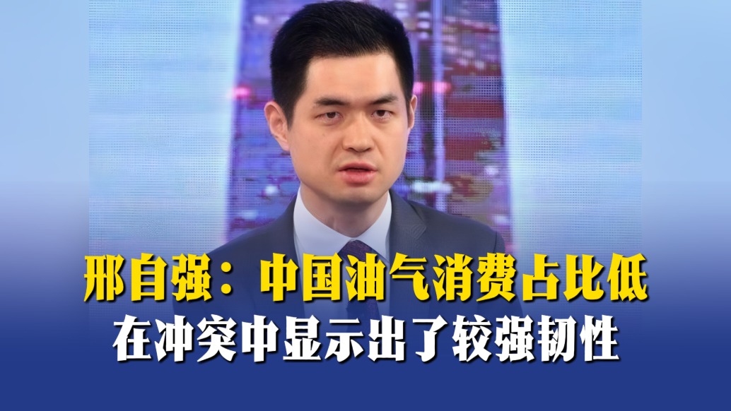 邢自強：中國油氣消費占比低，在沖突中顯示出了較強韌性