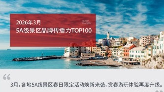 2026年3月5A级景区品牌传播力100强榜单