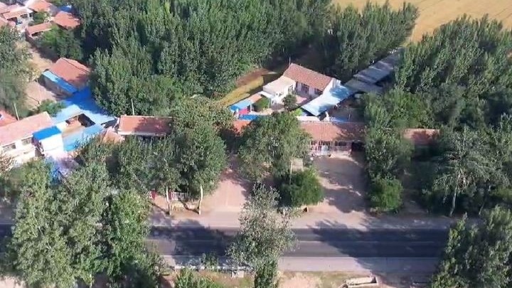 航拍美丽乡村，德州市陵城区神头镇（褚家村）美丽乡村 