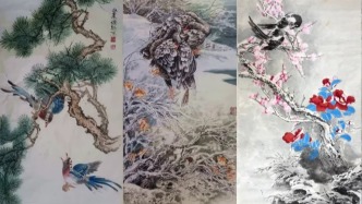 墨韵花鸟间，三景藏清欢