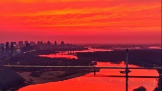 松原絕美晚霞！天涯游子，五一回家看看吧！