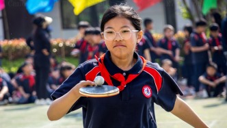 托球跑：湘江路小学趣味乒乓，爱乒才会赢丨河南·滑县