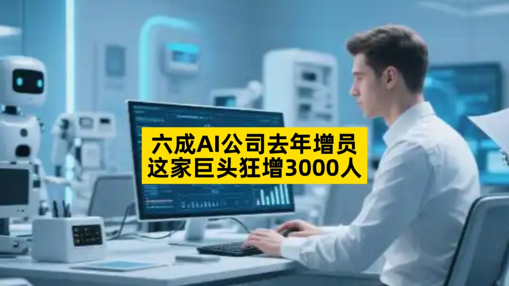 六成AI公司去年增員，這家巨頭狂增3000人