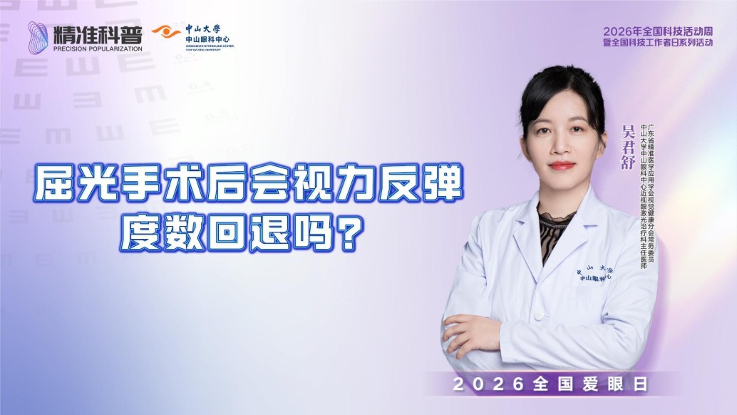 屈光手术后会视力反弹、度数回退吗?