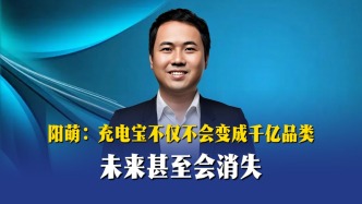 阳萌：充电宝不仅不会变成千亿品类，未来甚至会消失