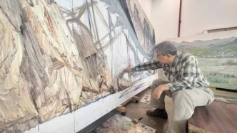 当代油画家杨诚巨作《绿水青山--漓江春晓》创作感受