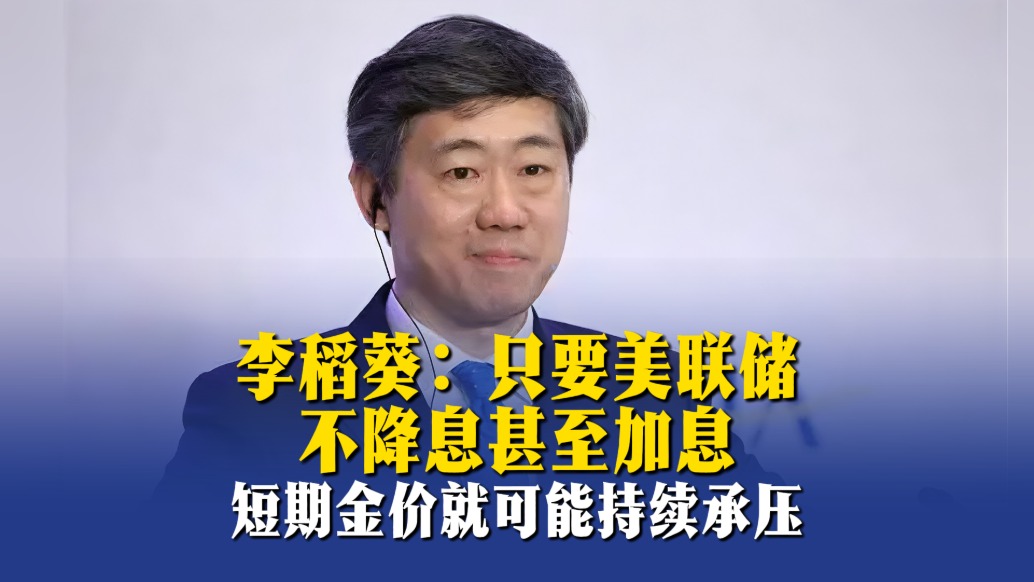 李稻葵：只要美联储不降息甚至加息，短期金价就可能持续承压