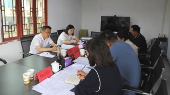 罗杨督导调研朱昌镇及平桥社区学习教育、集中整治等工作并座谈