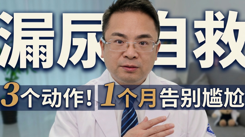 漏尿自救，3个动作，告别尴尬