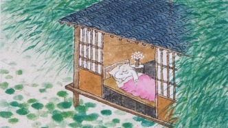 老树画画：世间无非过云楼，何事值得你犯愁？荣辱得失算什么，此生只向花低头
