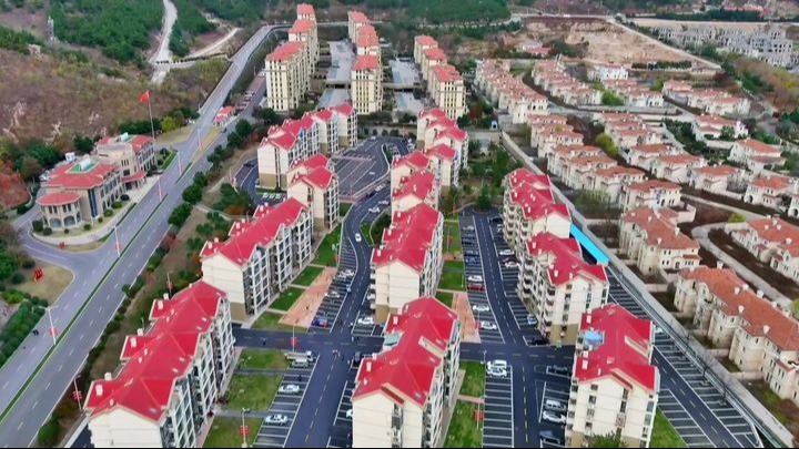 航拍美丽乡村,青岛太和社区