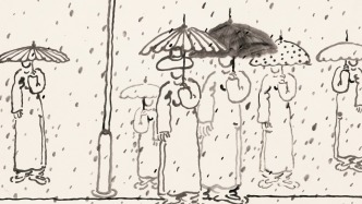 老树画画：匆匆几度春秋，多少凄风苦雨，都是天涯归客，一场无果行旅
