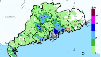 8月1-4日广东中南部有较强降水过程