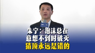 朱宁：泡沫总在意想不到时破灭，猜顶永远是错的