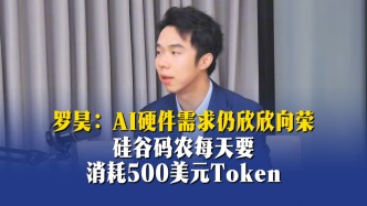 罗昊：AI硬件需求仍欣欣向荣，硅谷码农每天要消耗500美元Token