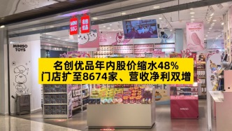 名创优品年内股价缩水48%，门店扩至8674家、营收净利双增