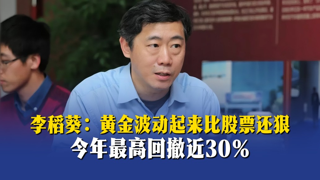 李稻葵：黄金波动起来比股票还狠，今年最高回撤近30%