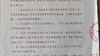 江苏淮安：2000余万元购买法拍厂房 交付时被破坏无法使用