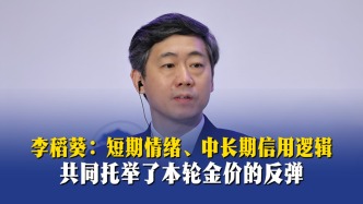 李稻葵：短期情绪、中长期信用逻辑共同托举了本轮金价的反弹