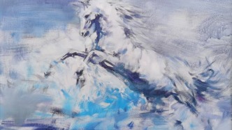 骏骨神风——油画家赵成荣笔下的马