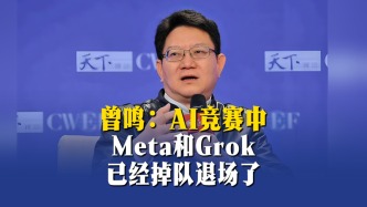 曾鸣：AI竞赛中，Meta和Grok已经掉队退场了