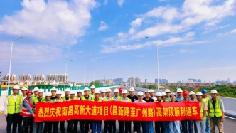 高新大道快速化改造工程两段主线高架正式通车