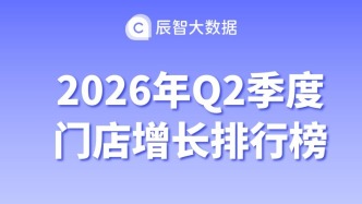 2026年Q2季度门店增长排行榜