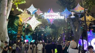 延中绿地单日客流破11万人次！上海国际光影节首个周末，多点位迎来“追光族”，静安公园一晚游客近万人
