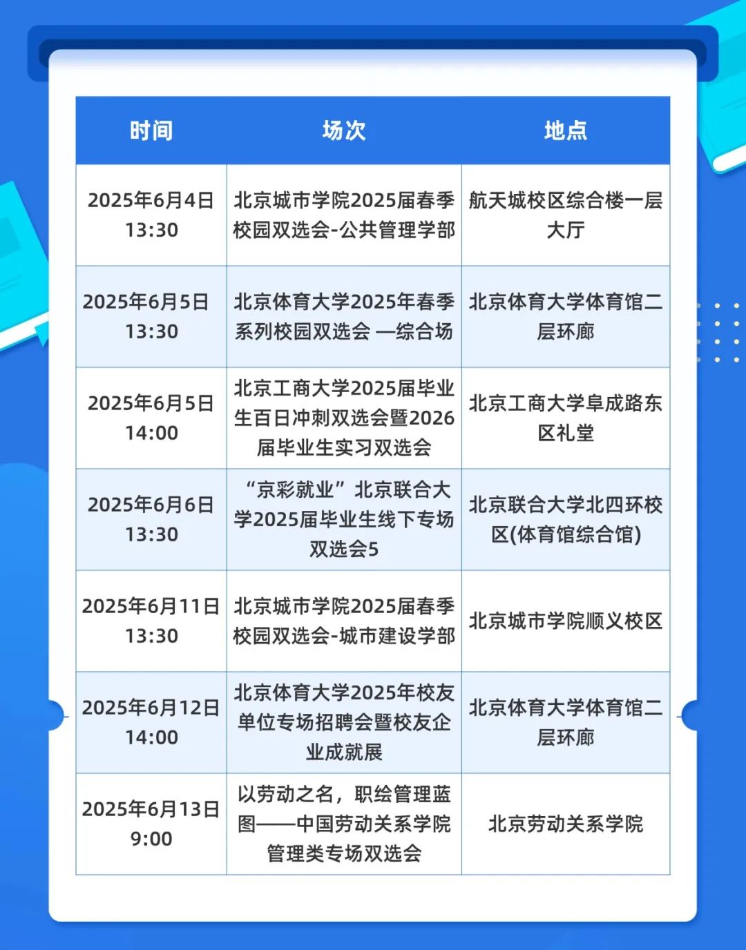北京高校大学生就业创业指导中心双选会_全国大学生就业服务公共立体化平台的网址_6月北京高校场地双选会