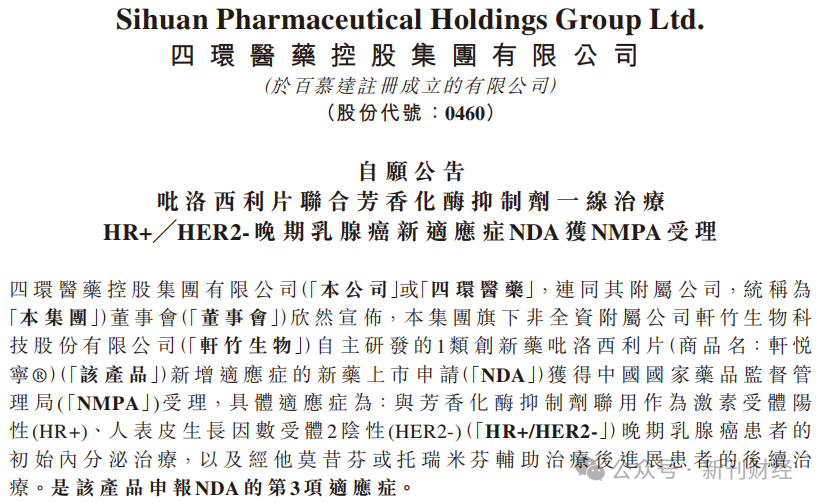晚期乳腺癌治疗再添新选择！四环医药三年亏损22亿后能否迎来曙光