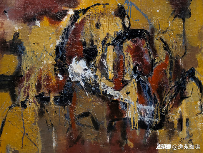 画作赏析·墨色涅槃，王为钢抽象画中的灵魂震颤