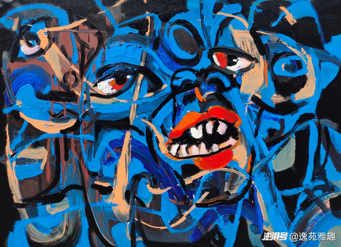 画作赏析·墨色涅槃，王为钢抽象画中的灵魂震颤