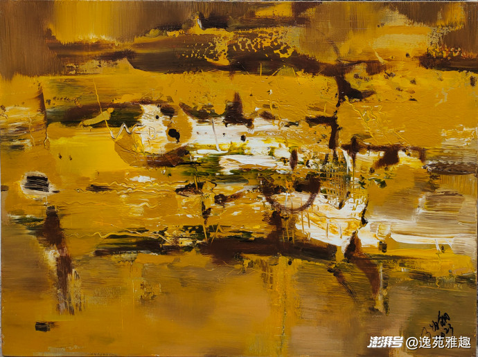 画作赏析·墨色涅槃，王为钢抽象画中的灵魂震颤