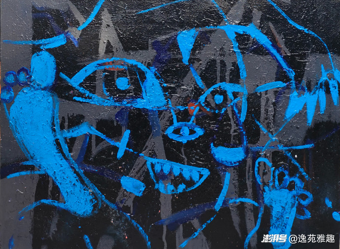 画作赏析·墨色涅槃，王为钢抽象画中的灵魂震颤