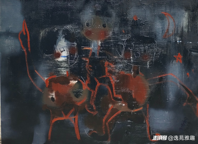 画作赏析·墨色涅槃，王为钢抽象画中的灵魂震颤