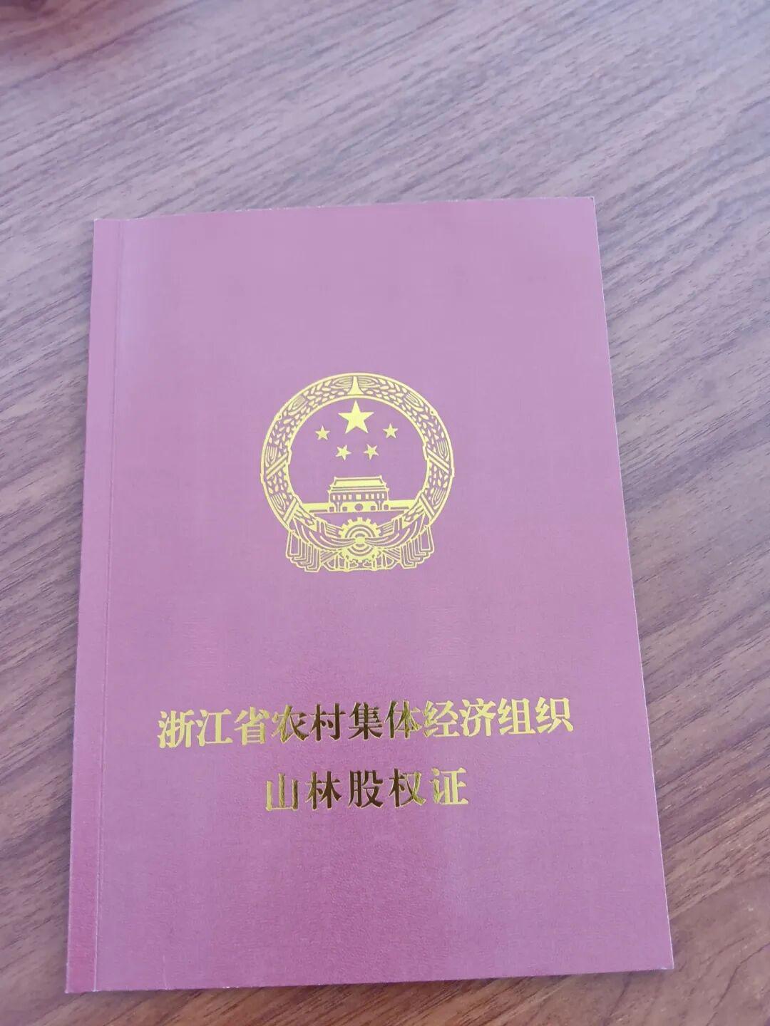 全国首张山林股权证在浙江开化发放！