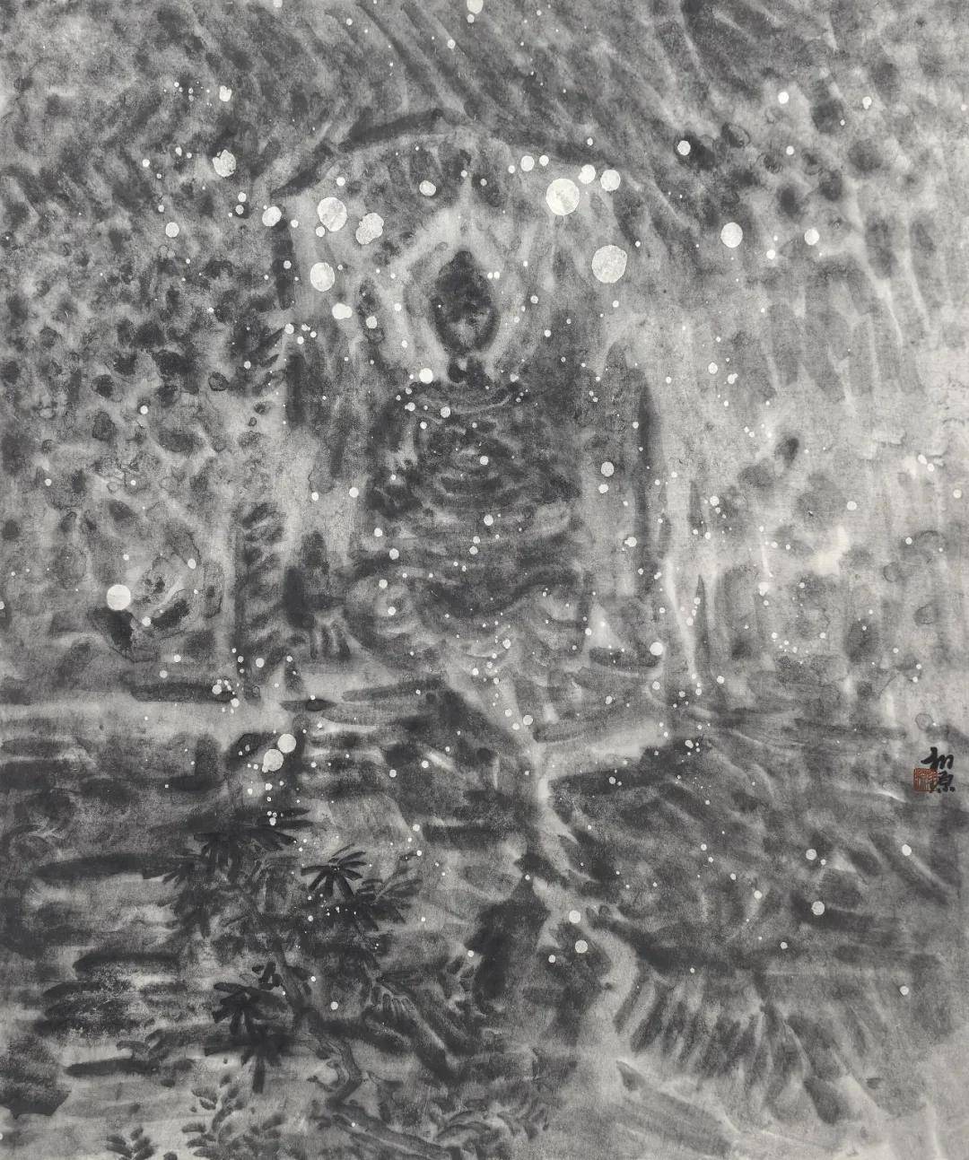 曹广《梦佛》：当山水遇见石窟，为何画佛不画“佛相”？