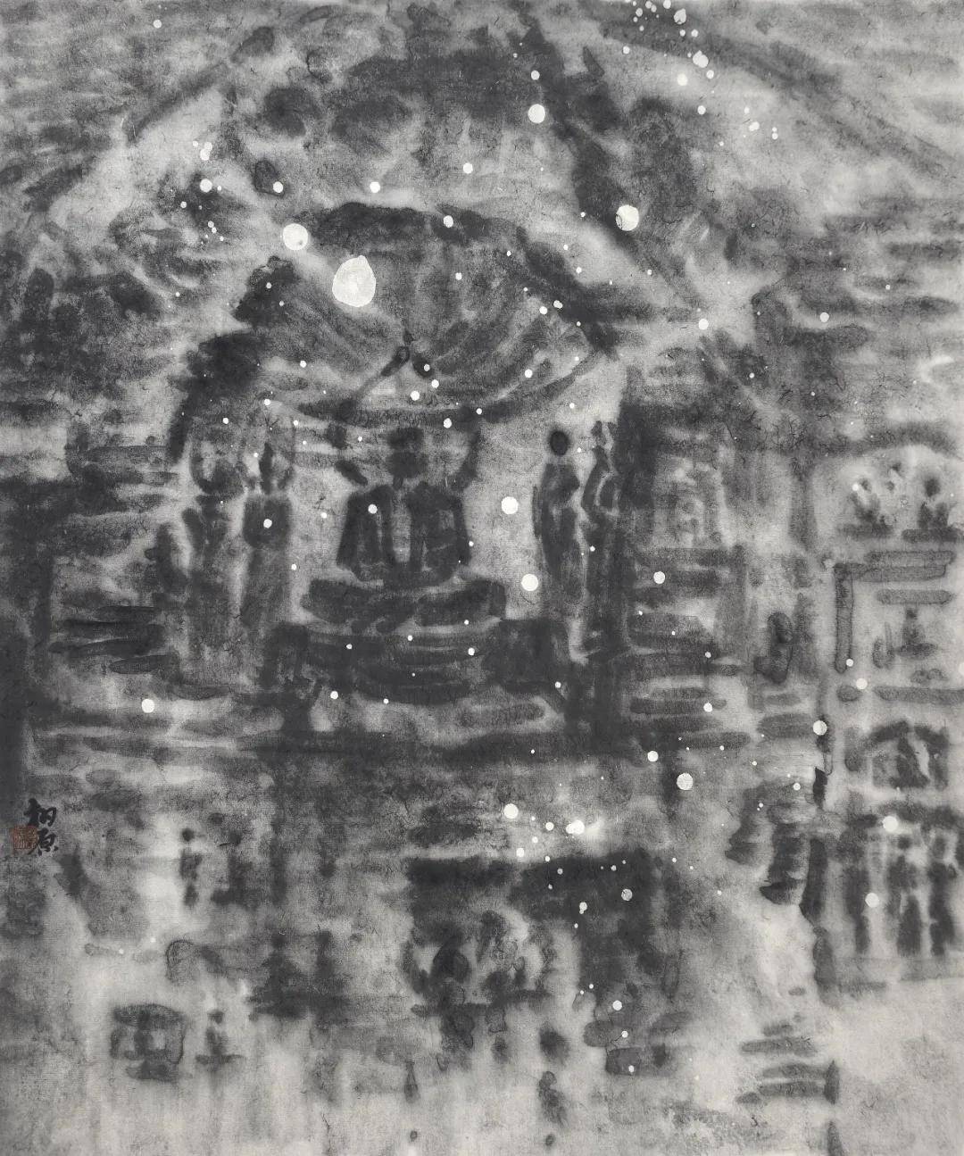 曹广《梦佛》：当山水遇见石窟，为何画佛不画“佛相”？