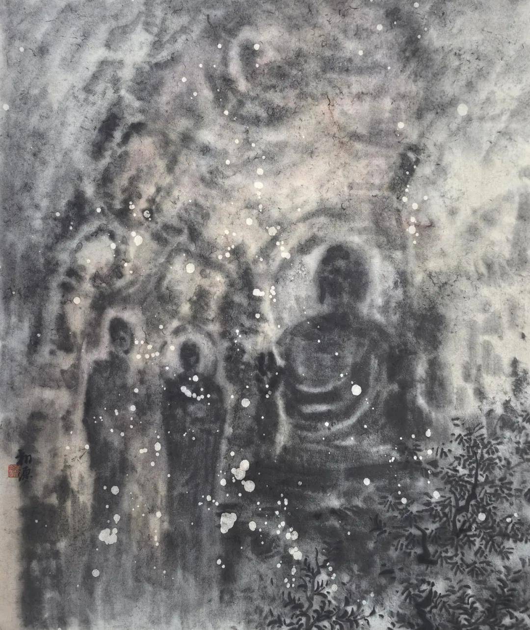 曹广《梦佛》:当山水遇见石窟,为何画佛不画“佛相”?
