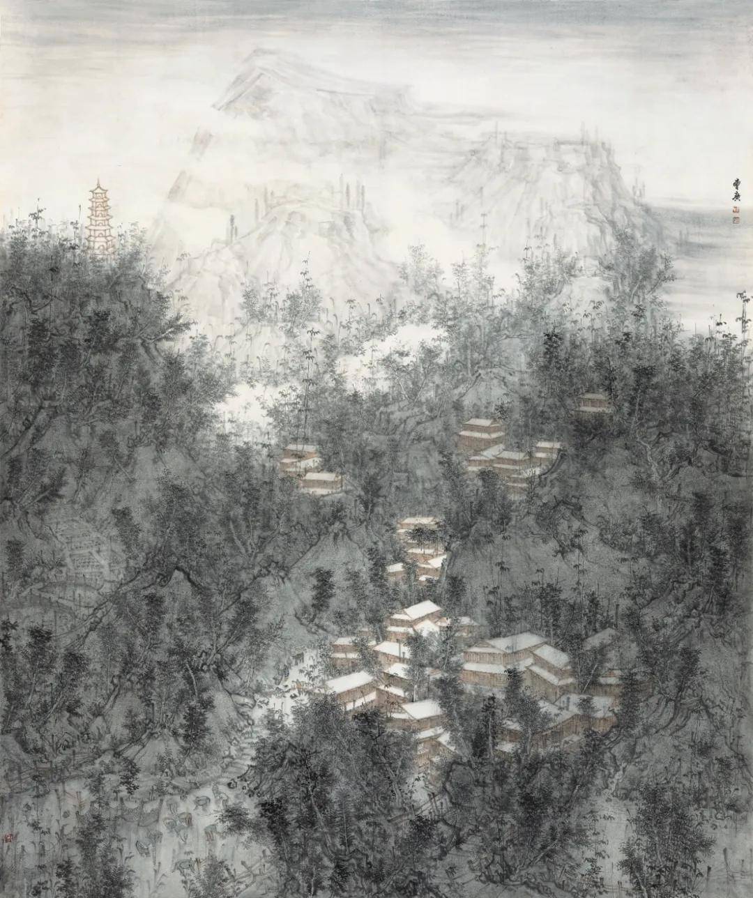 曹广“云游墨记”水墨个展在广州平行线美术馆举办