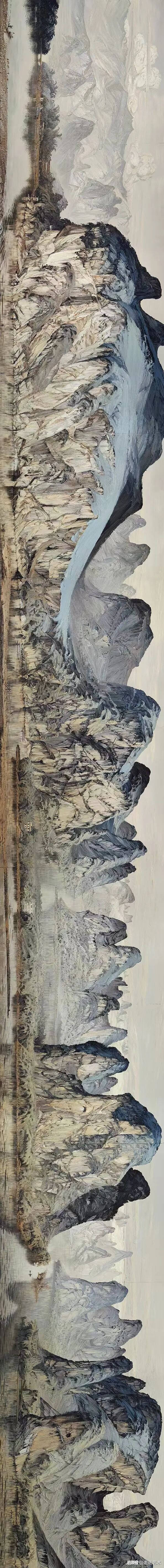 当代油画家杨诚巨作《绿水青山--漓江春晓》创作感受