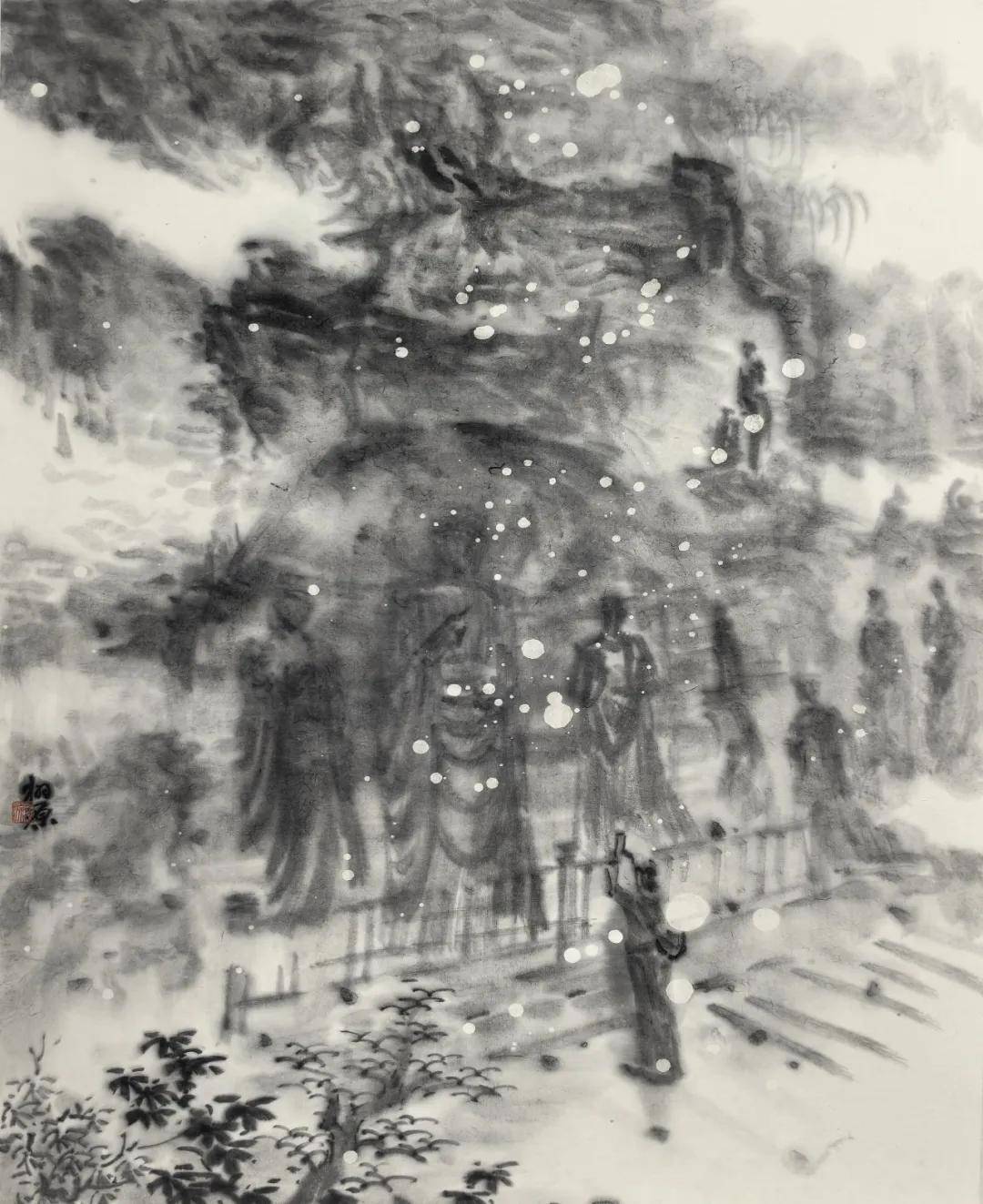 曹广执笔寻崖佛,一纸烟岚话巴蜀——石窟山水创作探析