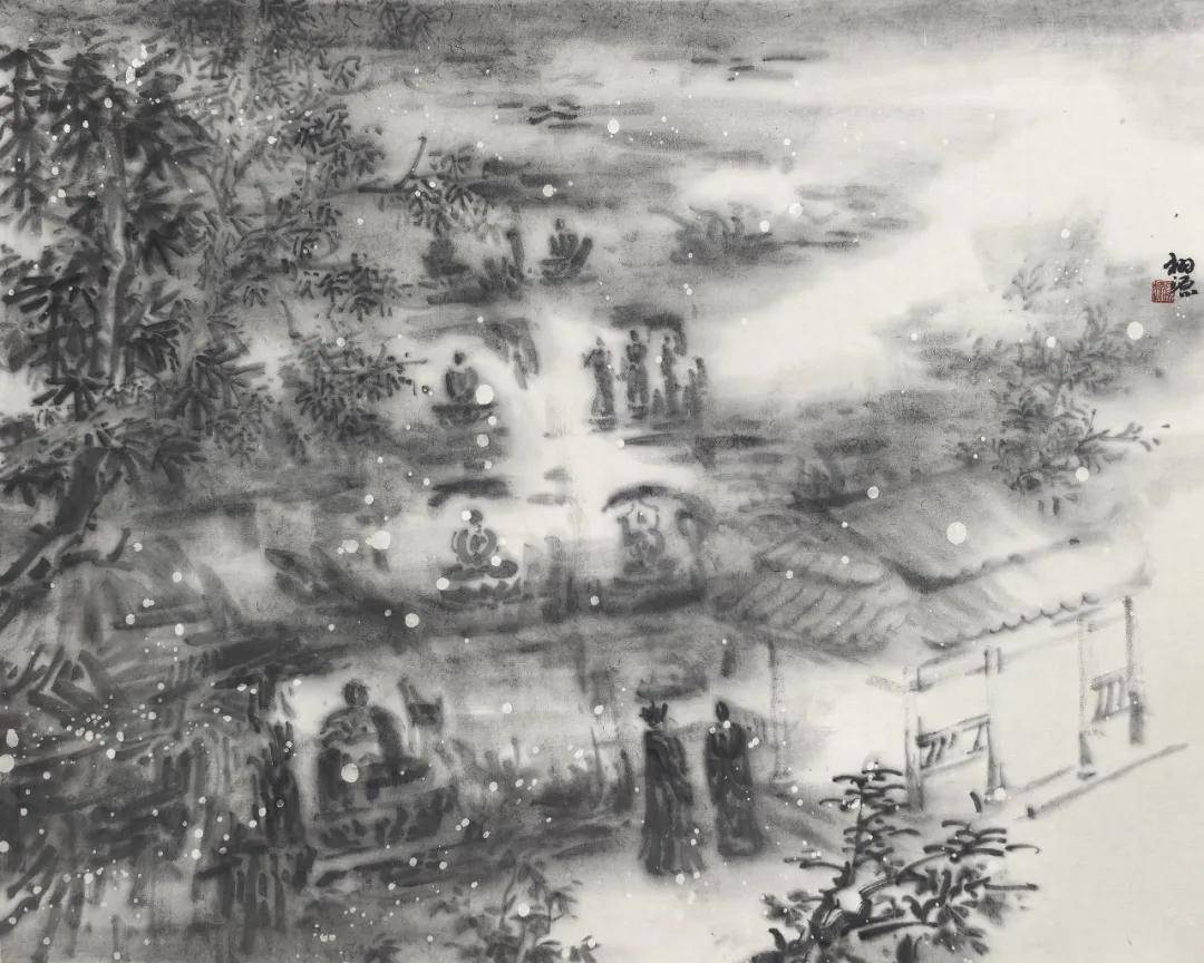 曹广执笔寻崖佛，一纸烟岚话巴蜀——石窟山水创作探析