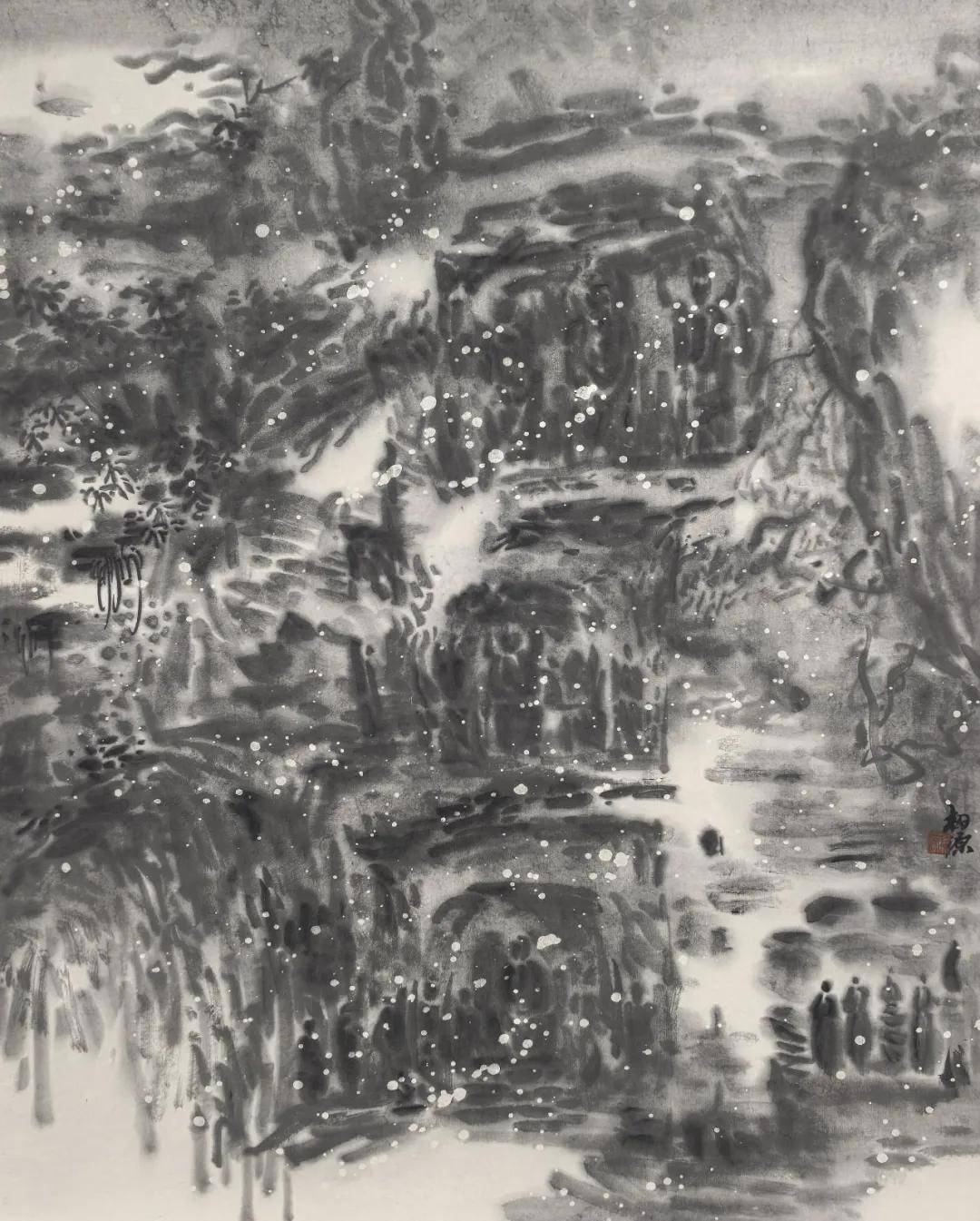 曹广执笔寻崖佛,一纸烟岚话巴蜀——石窟山水创作探析