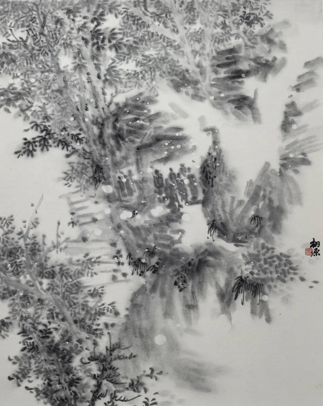 曹广执笔寻崖佛,一纸烟岚话巴蜀——石窟山水创作探析