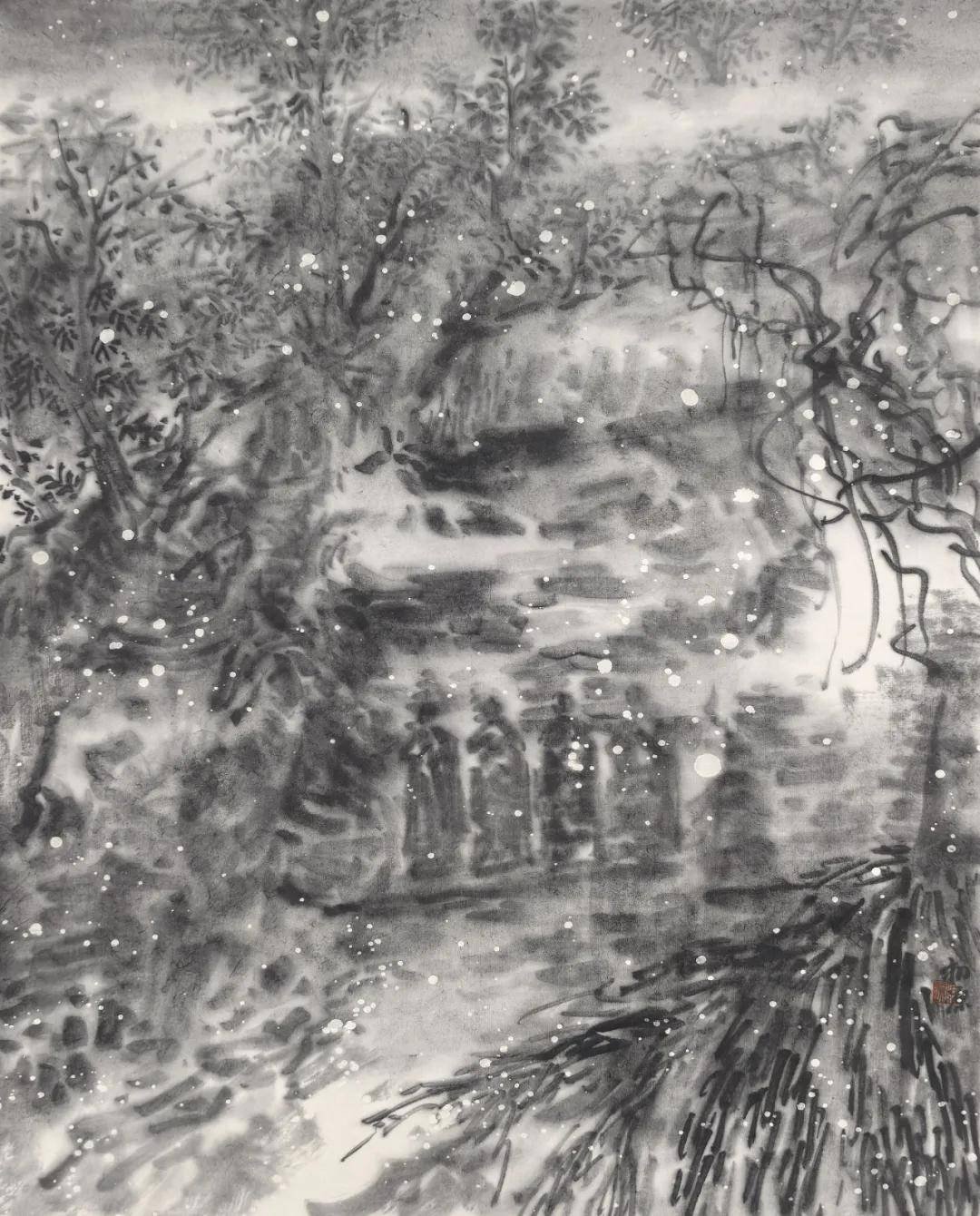 曹广执笔寻崖佛,一纸烟岚话巴蜀——石窟山水创作探析