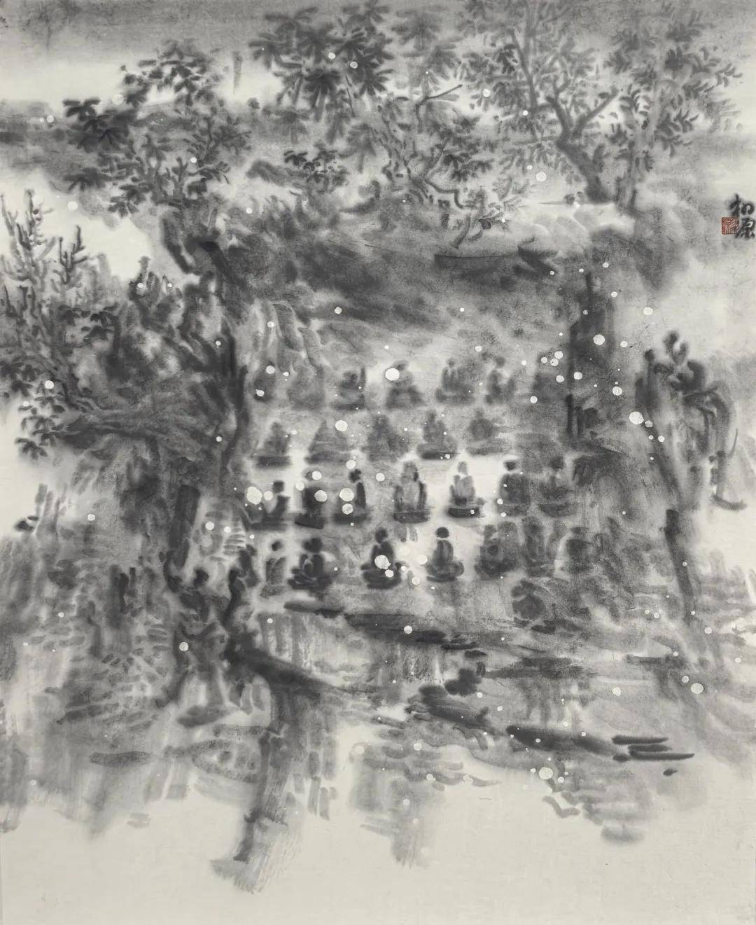 曹广执笔寻崖佛，一纸烟岚话巴蜀——石窟山水创作探析