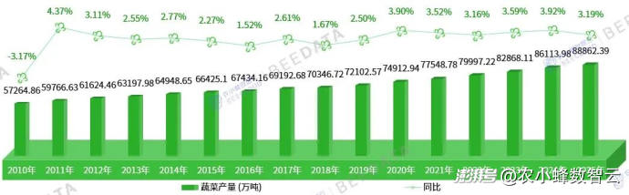 中国蔬菜产量破8.89 亿吨!山东产量第一