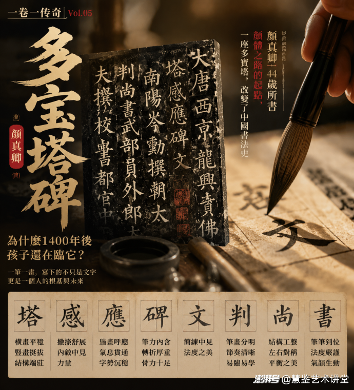 颜真卿最温柔的一笔：一座多宝塔，为什么1400年后孩子仍在临摹？